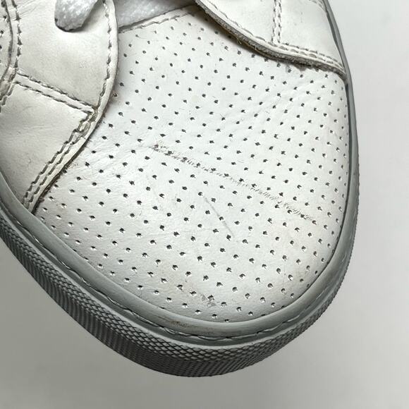 Greats Womens Brooklyn White Leather Lace Up Sneakers SZ 7.5 Gray Outsole - Picture 10 of 12